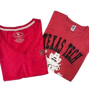 Texas Tech University Red Raiders Bundle of 2 Women T-Shirts Size XL